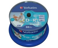 1x50 Verbatim CD-R 80 / 700MB 52x Speed wide printable...