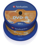 I-43548 | Verbatim DVD-R Matt Silver - DVD-R - 120 mm - Spindel - 50 Stück(e) - 4,7 GB | 43548 | Verbrauchsmaterial