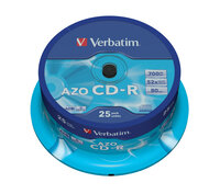 I-43352 | Verbatim CD-R AZO Crystal - 52x - CD-R - 120 mm - 700 MB - Spindel - 25 Stück(e) | 43352 | Verbrauchsmaterial
