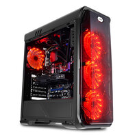 LC-Power Gaming 988B - Red Typhoon - Midi Tower - PC - Schwarz - ATX - micro ATX - Mini-ITX - Metall - Gaming