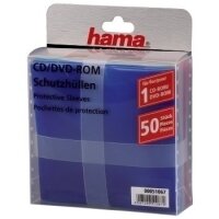 Hama CD-ROM/DVD-ROM Protective Sleeves 50 - 50 Disks - Mehrfarben