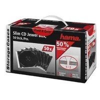 I-00051269 | Hama CD-Leerhülle Slim, 50er-Pack, Transparent/Schwarz | 00051269 | Verbrauchsmaterial