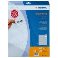 HERMA Diahüllen für Kleinbild-Dias - Folie klar 10 Hüllen - Transparent - Polypropylen (PP) - 50 x 50 mm