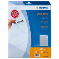HERMA Diahüllen für Kleinbild-Dias - Folie klar/matt 10 Hüllen - Transparent - Polypropylen (PP) - 50 x 50 mm
