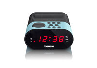 Lenco CR-07 - Uhr - FM,PLL - LED - Schwarz - Blau - 3 V - AC - Akku