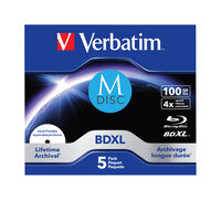 Verbatim 43834 - 100 GB - BDXL - Jewelcase - 5 Stück(e)