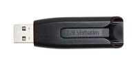 Verbatim V3 - USB 3.0-Stick 256 GB - Schwarz - 256 GB - USB Typ-A - 3.2 Gen 1 (3.1 Gen 1) - Dia - 10 g - Schwarz