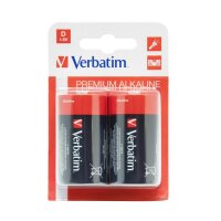 1x2 Verbatim Alkaline Batterie Mono D LR 20               49923