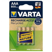 Varta Recharge accu Recycled AAA 800mAh Blister 4 - Akku...
