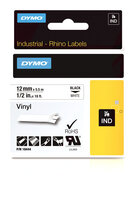 I-18444 | Dymo IND Vinyletiketten- 12mm x 5,5m - Schwarz auf weiss - 1 Stück(e) - Mehrfarbig - Direkt Wärme - Vinyl - -40 - 80 °C | 18444 | Verbrauchsmaterial