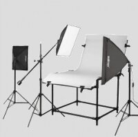 I-16702 | Walimex Shooting Table Set Pro Daylight - Schwarz - Silber - Weiß - Glas - Metall - Kunststoff | 16702 | Foto & Video