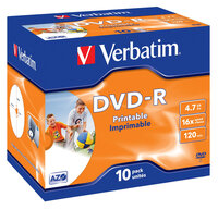I-43521 | Verbatim 43521 - DVD-R - Druckbar - Jewelcase -...