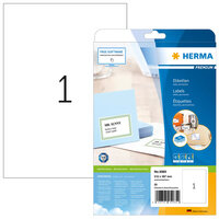 HERMA Etiketten Premium A4 210x297 mm weiß Papier matt 25 St. - Weiß - Selbstklebendes Druckeretikett - A4 - Papier - Laser/Inkjet - Dauerhaft