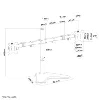 Y-FPMA-D550DDBLACK | Neomounts by Newstar Monitor-Tischhalterung - Freistehend - 8 kg - 25,4 cm (10 Zoll) - 81,3 cm (32 Zoll) - 100 x 100 mm - Schwarz | FPMA-D550DDBLACK | Zubehör Monitore |