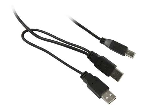 Synergy 21 S215325 - 1 m - USB B - 2 x USB A - USB 2.0 - Männlich/Männlich - Schwarz