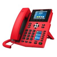 Fanvil X5U-R - IP-Telefon - Schwarz - Rot - Kabelgebundenes Mobilteil - 16 Zeilen - 8,89 cm (3.5 Zoll) - 480 x 320 Pixel
