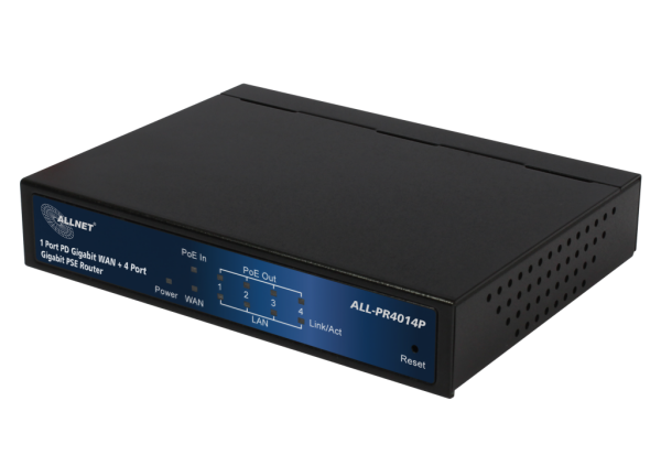 L-ALL-PR4014P | ALLNET PoE Desktop Router 4x Gigabit af/at LAN 1x WAN IN - Router - WLAN | ALL-PR4014P | Netzwerktechnik