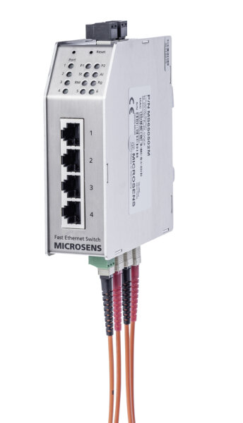 L-MS650501M | Microsens Industrie 6 Port Fast Ethernet Switch mit Ring-Funktion 2 x ST duplex Multimode - Switch - 0,1 Gbps | MS650501M | Netzwerktechnik