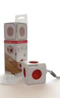 Allocacoc PowerCube - 3 m - Indoor - Kunststoff - Rot - Weiß - CE - KEMA - TuV - RoHS - 1 AC-Ausgänge
