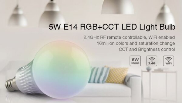L-FUT013 | Synergy 21 LED Retrofit E14 5W RGB-WW Lampe mit Funk und WLAN | FUT013 | Elektro & Installation
