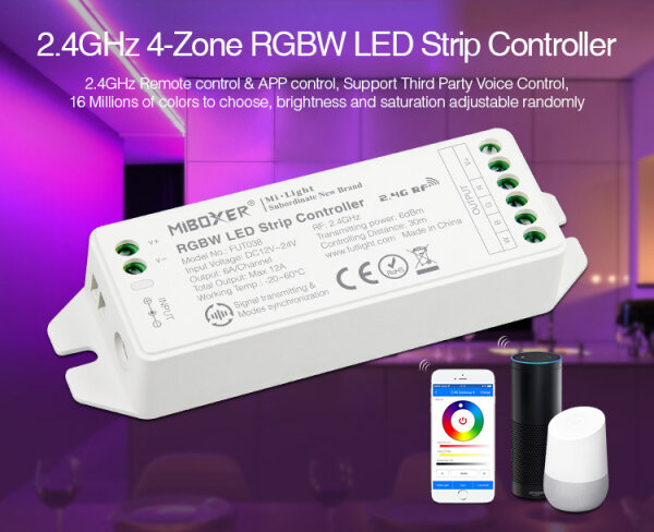 L-FUT038M | Synergy 21 LED Controller RGB-W DC12/24V*Milight/Miboxer* | FUT038M | Elektro & Installation