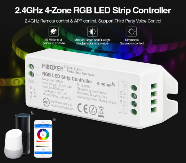 L-FUT037M | Synergy 21 LED Controller RGB DC12/24V*Milight/Miboxer* | FUT037M | Elektro & Installation
