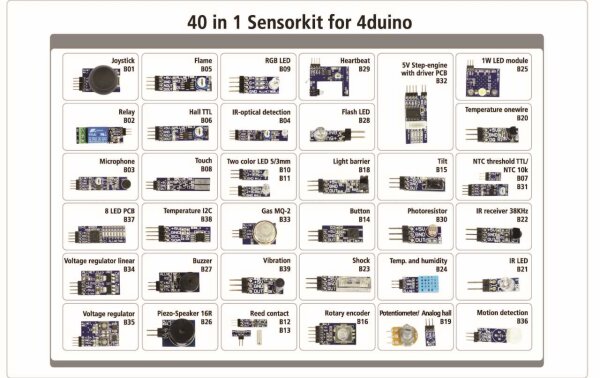 L-4DUINO_40IN1_KIT1 | ALLNET 4duino Sensor Kit 40 in 1 Set | 4DUINO_40IN1_KIT1 | Elektro & Installation