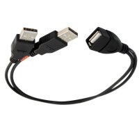 L-ALL_USB_POWER_ERWEITERUNG | ALLNET 133298 2 x USB A USB A Schwarz USB Kabel | ALL_USB_POWER_ERWEITERUNG | PC Komponenten