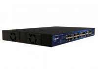 ALLNET ALL-SG8428PM gemanaged L2 Gigabit Ethernet (10/100/1000) Energie Über Ethernet (PoE) Unterstützung 1U Schwarz Netzwerk-Switch