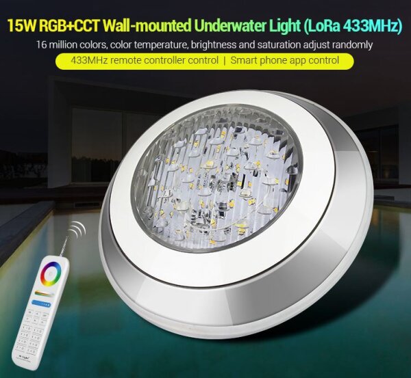 L-UW01 | Synergy 21 LED LoRa 433MHZ Poolleuchte 15W RGB+CCT*Milight/Miboxer* | UW01 | Elektro & Installation