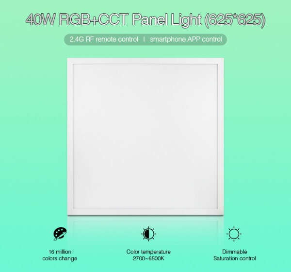 L-FUTL02 | Synergy 21 LED light panel 620*620 RGB-WW RGB-CCT Milight/Miboxer | FUTL02 | Elektro & Installation