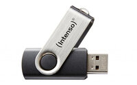 I-3503490 | Intenso Basic Line - 64 GB - USB Typ-A - 2.0 - 28 MB/s - Drehring - Schwarz - Silber | 3503490 | Verbrauchsmaterial