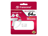 I-TS64GJF710S | Transcend JetFlash 710S 64GB - 64 GB - USB Typ-A - 3.2 Gen 1 (3.1 Gen 1) - Ohne Deckel - 3,3 g - Silber | TS64GJF710S | Verbrauchsmaterial