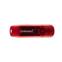 I-3502491 | Intenso Rainbow Line - 128 GB - USB Typ-A - 2.0 - 28 MB/s - Kappe - Rot - Transparent | 3502491 | Verbrauchsmaterial