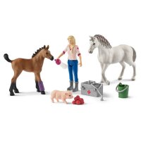 Schleich Farm World Vet visiting mare and foal - 3...