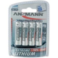 I-1512-0002 | Ansmann Extreme Lithium AA Mignon - Einwegbatterie - Lithium - 4 Stück(e) - 10 Jahr(e) - Silber - -40 - 60 °C | 1512-0002 |Zubehör