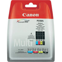 Y-6509B008 | Canon CLI-551 C/M/Y/BK w/sec - Standardertrag - Tinte auf Pigmentbasis - 4 Stück(e) - Multipack | 6509B008 | Verbrauchsmaterial