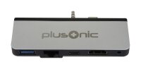 L-PSUC0165 | ALLNET PSUC0165 - USB 3.2 Gen 1 (3.1 Gen 1) Type-C - 3.5mm - HDMI - RJ-45 - USB 3.2 Gen 1 (3.1 Gen 1) Type-C - Silber - Microsoft Surface Go | PSUC0165 | Netzwerktechnik