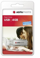 I-10322 | AgfaPhoto USB Flash Drive 2.0 - 4 GB - USB Typ-A - 2.0 - Kappe - Silber | 10322 | Verbrauchsmaterial