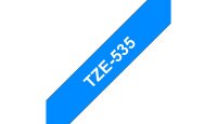 Y-TZE535 | Brother Schriftband 12mm - Weiss auf Blau - TZe - Wärmeübertragung - Brother - PT-1280HK - PT-1280SN - PT-1280KT - PT-D200HK - PT-1100SN - PT-1100KT - PT-2100VP - PT-2730 - PT-7600,... - 1,2 cm | TZE535 | Papier, Folien, Etiketten |