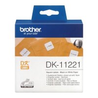 Y-DK11221 | Brother Quadratisches Papieretikett - Schwarz auf weiss - 1000 Stück(e) - DK - Weiß - Direkt Wärme - Brother | DK11221 | Papier, Folien, Etiketten |