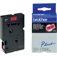 Y-TC401 | Brother Schriftband 12mm - Schwarz auf rot - TC - Direkt Wärme - Brother - P-touch PT8E - PT500 - PT2000 - PT3000 - PT5000 - 1,2 cm | TC401 | Verbrauchsmaterial