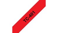Y-TC401 | Brother Schriftband 12mm - Schwarz auf rot - TC - Direkt Wärme - Brother - P-touch PT8E - PT500 - PT2000 - PT3000 - PT5000 - 1,2 cm | TC401 | Papier, Folien, Etiketten |