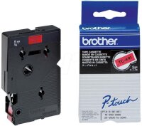 Y-TC491 | Brother Schriftband 9mm - Schwarz auf rot - TC - Brother - P-touch PT8E - PT500 - PT2000 - PT3000 - PT5000 - 9 mm - 7,7 m | TC491 | Verbrauchsmaterial