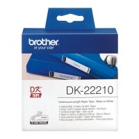 Y-DK22210 | Brother Endlos-Etikett - Schwarz auf weiss - DK - Weiß - Direkt Wärme - Brother - Brother QL1050 - QL1060N - QL500 - QL500A - QL550 - QL560,QL560VP - QL570 - QL580N - QL650TD - QL700,... | DK22210 | Papier, Folien, Etiketten |