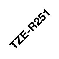 Y-TZER251 | Brother TZE-R251 - PT-P900W - PT-H500 - PT-P750W - PT-P950NW - PT-D600VP - PT-D800W - Schwarz - Wärmeübertragung - Weiß - Brother - 2,4 cm | TZER251 | Papier, Folien, Etiketten |