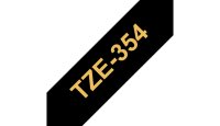 Y-TZE354 | Brother Schriftband 24mm - Gold auf Schwarz - TZe - Wärmeübertragung - Brother - PT-7600 - PT-2430PC - PT-2700 - PT-2730 - PT-9600 - PT-9700PC - PT-9800PCN - 2,4 cm | TZE354 | Papier, Folien, Etiketten |
