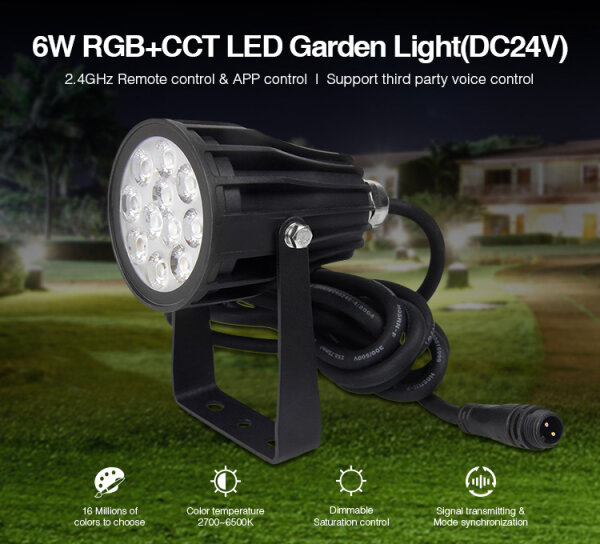 L-FUTC08 | Synergy 21 LED Garten Lampe 6W RGB-WW mit Funk und WLAN IP65 | FUTC08 | Netzwerktechnik