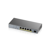 L-GS1350-6HP-EU0101F | ZyXEL GS1350-6HP-EU0101F - Managed - L2 - Gigabit Ethernet (10/100/1000) - Power over Ethernet (PoE) - Wandmontage | GS1350-6HP-EU0101F | Netzwerktechnik