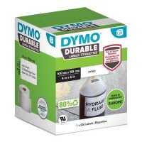 Y-2112287 | Dymo LabelWriter™ Durable Etiketten - 104 x 159mm - Weiß - Selbstklebendes Druckeretikett - Polypropylen (PP) - Dauerhaft - Universal - -18 - 50 °C | 2112287 | Verbrauchsmaterial